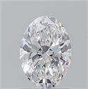 Natural Diamond 1.21 Carats, Oval with  Cut, D Color, VS2 Clarity and Certified by GIA