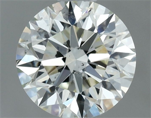 Picture of Natural Diamond 0.71 Carats, Round with Excellent Cut, L Color, SI2 Clarity and Certified by GIA