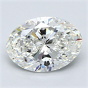 Diamante Natural 4.01 quilates, Ovalado , Color H, claridad SI2 y certificado GIA