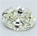 Natural Diamond 2.00 Carats, Oval with  Cut, M Color, VVS2 Clarity and Certified by GIA