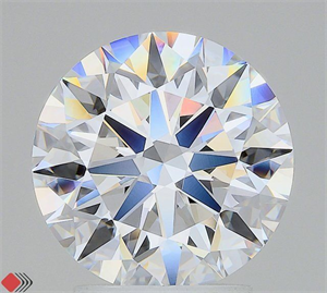 Picture of Lab Grown Diamond 3.05 Carats, Round with Ideal Cut, D Color, VVS1 Clarity and Certified by IGI