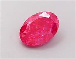 Picture of Lab Grown Diamond 1.35 Carats, Oval with  Cut, Fancy Vivid Pink Color, VVS2 Clarity and Certified by IGI