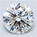 Natural Diamond 4.32 Carats, Round with Excellent Cut, G Color, SI1 Clarity and Certified by GIA