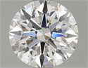 Lab Grown Diamond 1.18 Carats, Round with Ideal Cut, D Color, VVS2 Clarity and Certified by IGI