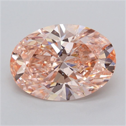 Picture of Lab Grown Diamond 2.05 Carats, Oval with  Cut, Fancy Vivid Pink Color, VVS2 Clarity and Certified by IGI