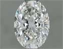 Natural Diamond 0.60 Carats, Oval with  Cut, H Color, VVS1 Clarity and Certified by GIA
