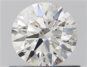 Natural Diamond 0.59 Carats, Round with Excellent Cut, H Color, VS2 Clarity and Certified by GIA