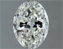 Natural Diamond 1.30 Carats, Oval with  Cut, I Color, VS1 Clarity and Certified by IGI