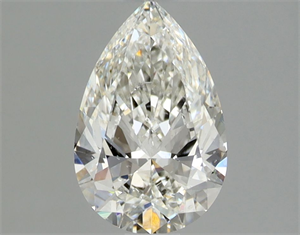 Picture of Natural Diamond 1.01 Carats, Pear with  Cut, H Color, SI2 Clarity and Certified by GIA