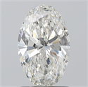 Natural Diamond 1.20 Carats, Oval with  Cut, H Color, SI2 Clarity and Certified by GIA