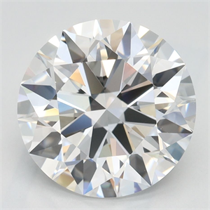 Picture of Lab Grown Diamond 3.15 Carats, Round with Ideal Cut, D Color, IF Clarity and Certified by IGI