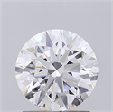 Lab Grown Diamond 1.51 Carats, Round with Ideal Cut, D Color, VVS2 Clarity and Certified by IGI
