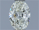 Natural Diamond 0.54 Carats, Oval with  Cut, J Color, VVS1 Clarity and Certified by IGI