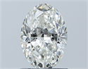 Natural Diamond 1.01 Carats, Oval with  Cut, H Color, SI2 Clarity and Certified by GIA