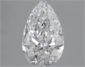 Natural Diamond 0.61 Carats, Pear with  Cut, D Color, SI1 Clarity and Certified by GIA