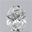 Natural Diamond 0.52 Carats, Oval with  Cut, F Color, VS2 Clarity and Certified by GIA