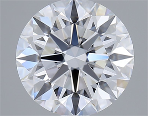 Picture of Lab Grown Diamond 1.97 Carats, Round with Excellent Cut, D Color, IF Clarity and Certified by GIA
