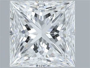 Picture of Natural Diamond 0.90 Carats, Princess with  Cut, F Color, VS1 Clarity and Certified by GIA