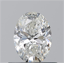Natural Diamond 0.52 Carats, Oval with  Cut, G Color, VS2 Clarity and Certified by GIA