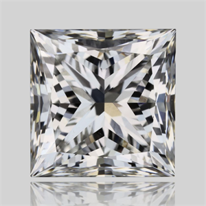 Foto Diamante Natural 1.71 quilates, Princesa , Color I, claridad VS2 y certificado GIA de
