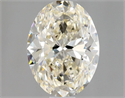 Natural Diamond 0.90 Carats, Oval with  Cut, K Color, VVS2 Clarity and Certified by GIA