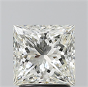 Natural Diamond 2.01 Carats, Princess with  Cut, J Color, VS1 Clarity and Certified by GIA