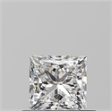 Natural Diamond 0.50 Carats, Princess with  Cut, F Color, VVS2 Clarity and Certified by GIA