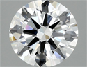 Lab Grown Diamond 2.01 Carats, Round with Ideal Cut, D Color, VVS2 Clarity and Certified by IGI