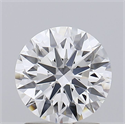 Lab Grown Diamond 1.52 Carats, Round with Ideal Cut, D Color, VS1 Clarity and Certified by IGI