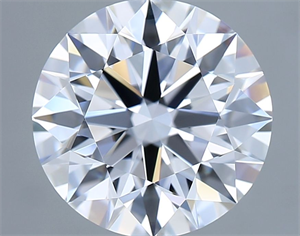 Picture of Lab Grown Diamond 2.79 Carats, Round with Excellent Cut, D Color, VVS2 Clarity and Certified by GIA