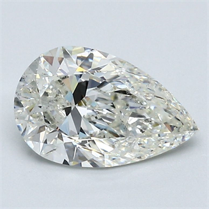 Picture of Natural Diamond 1.52 Carats, Pear with  Cut, J Color, SI2 Clarity and Certified by GIA