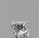 Natural Diamond 0.23 Carats, Princess with  Cut, E Color, VVS2 Clarity and Certified by GIA