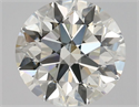 Natural Diamond 0.90 Carats, Round with Excellent Cut, K Color, SI1 Clarity and Certified by GIA