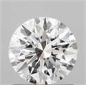 Lab Grown Diamond 1.09 Carats, Round with Ideal Cut, D Color, VVS2 Clarity and Certified by IGI