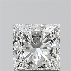 Picture of Natural Diamond 0.71 Carats, Princess with  Cut, H Color, IF Clarity and Certified by GIA