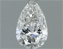 Natural Diamond 0.53 Carats, Pear with  Cut, I Color, VS1 Clarity and Certified by GIA