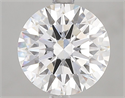 Lab Grown Diamond 3.09 Carats, Round with Ideal Cut, E Color, VVS2 Clarity and Certified by IGI
