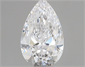 Natural Diamond 0.50 Carats, Pear with  Cut, D Color, VVS1 Clarity and Certified by GIA