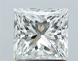 Picture of Natural Diamond 1.06 Carats, Princess with  Cut, H Color, VVS1 Clarity and Certified by GIA