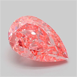 Picture of Lab Grown Diamond 2.51 Carats, Pear with  Cut, Fancy Vivid Pink Color, VVS2 Clarity and Certified by IGI
