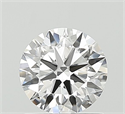 Lab Grown Diamond 1.02 Carats, Round with Ideal Cut, D Color, VVS2 Clarity and Certified by IGI