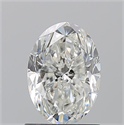 Natural Diamond 1.20 Carats, Oval with  Cut, H Color, SI1 Clarity and Certified by GIA