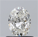 Natural Diamond 0.62 Carats, Oval with  Cut, G Color, VS2 Clarity and Certified by GIA