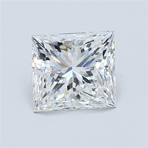 Picture of Natural Diamond 1.02 Carats, Princess with  Cut, F Color, VVS2 Clarity and Certified by GIA