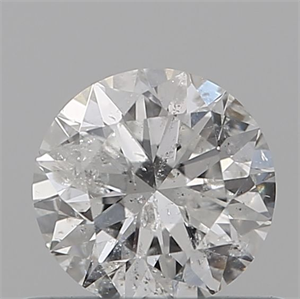 Picture of Natural Diamond 0.52 Carats, Round with Excellent Cut, F Color, I1 Clarity and Certified by IGI
