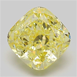Picture of Lab Grown Diamond 2.03 Carats, CUSHION MODIFIED with  Cut, Fancy Intense Yellow Color, VS1 Clarity and Certified by IGI