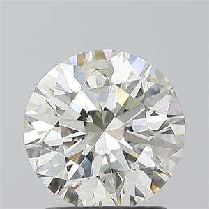 Picture of Natural Diamond 1.51 Carats, Round with Excellent Cut, L Color, SI2 Clarity and Certified by GIA