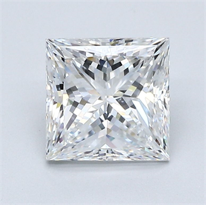 Foto Diamante Natural 2.01 quilates, Princesa , Color E, claridad VS2 y certificado GIA de