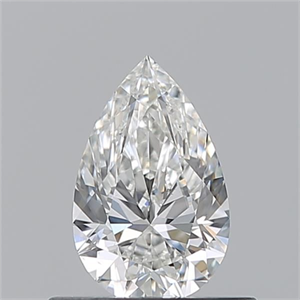 Picture of Natural Diamond 0.52 Carats, Pear with  Cut, G Color, VS2 Clarity and Certified by GIA