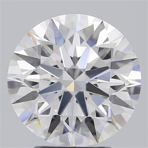 Picture of Lab Grown Diamond 3.07 Carats, Round with Ideal Cut, E Color, IF Clarity and Certified by IGI